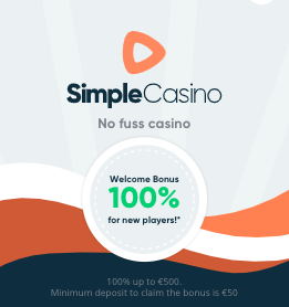 simple casino bonus 100%