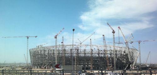 bouw van het nationaal stadion baku