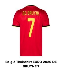 rode duivels EK 2020 De Bruyne voetbalt-shirt