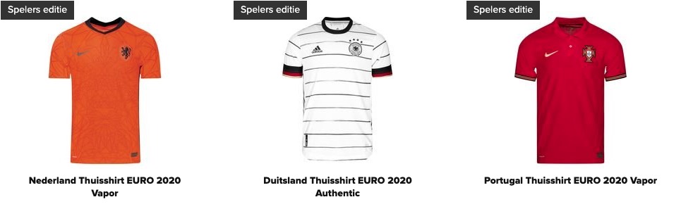 EURO2020 voetbalshirts EK 2021