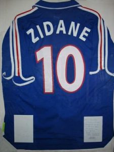 Wk shirt Zinedine Zidane Frankrijk
